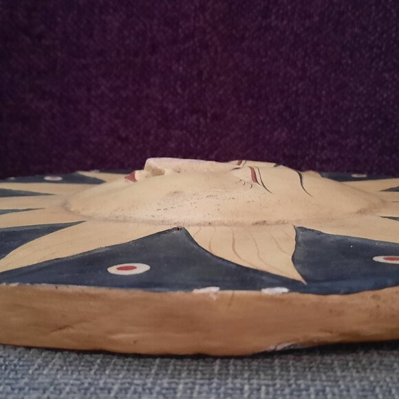 Vintage Whimsigoth Wooden Sun & Moon Plaque Wall Decor - Picture 12 of 12